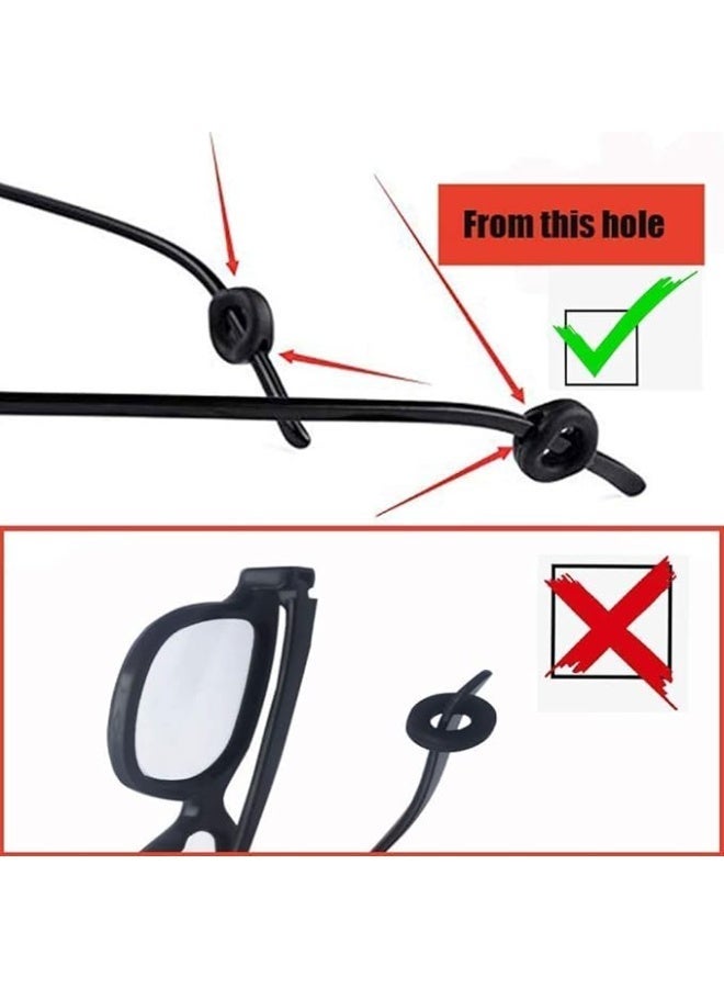 ChicAbode قائمة المنتجات ذات الصلة حامل النظارات السيليكون الجولة, حامل النظارات المضادة للانزلاق, النظارات الإطار, حامل الأكمام الموجهة, حامل النظارات المضادة للانزلاق الجولة الراحة إطار النظارات, نظارات شمسية, 10 أزواج أسود - Image 4